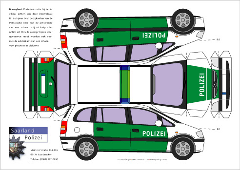 Opel Polizei Bastelbogen